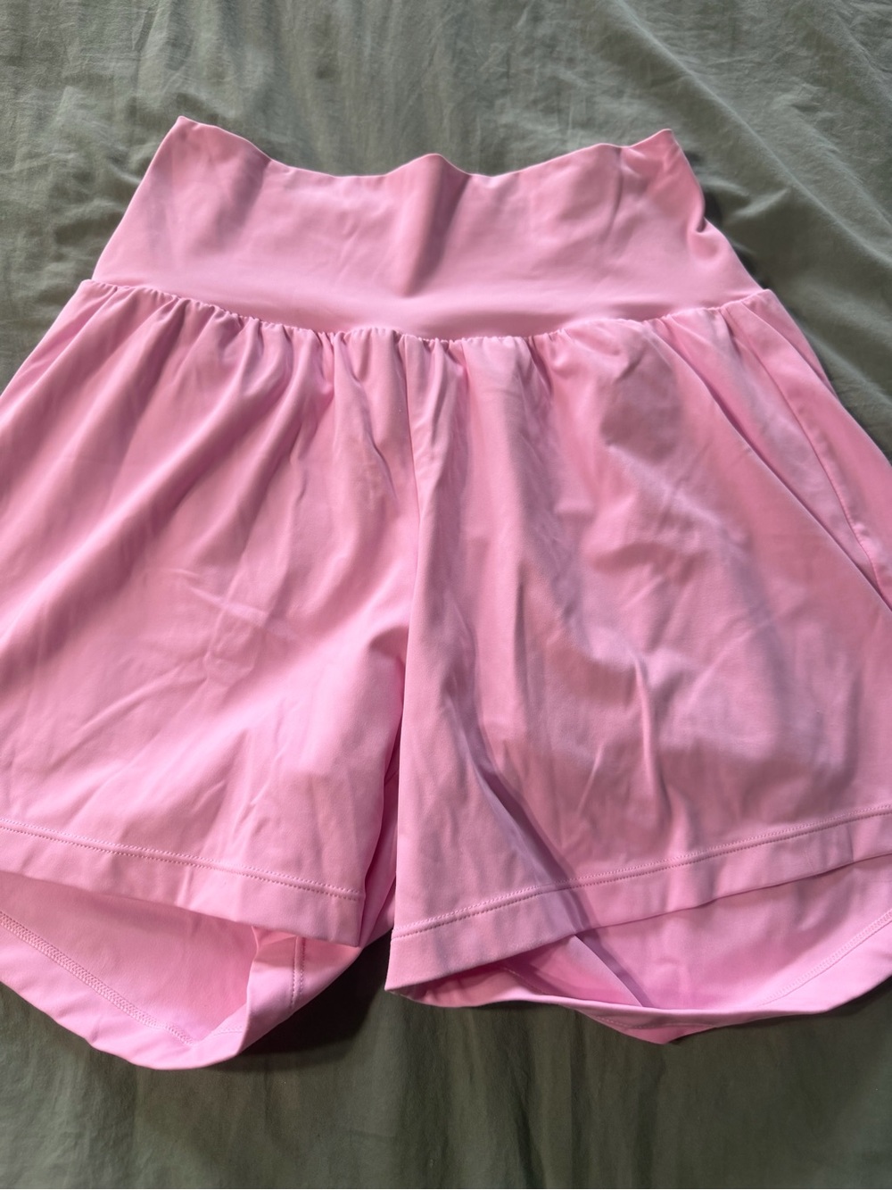 HALARA Pink High-Waist Athletic Skort-Style Shorts